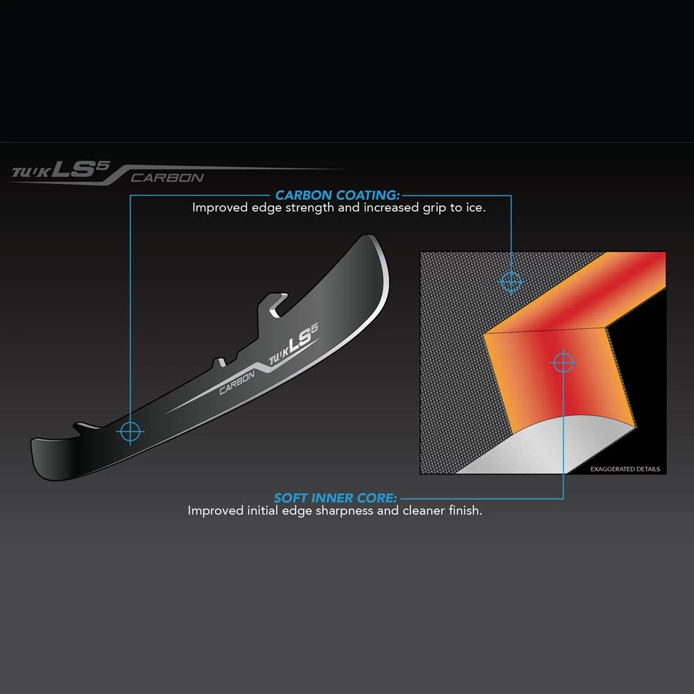 Bauer Tuuk LightSpeed 5 Edge Black Runners Pair Senior 4 Bauer Tuuk LightSpeed 5 Edge Black Runners Pair Senior - Image 4